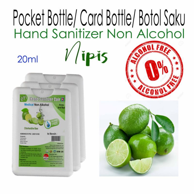 Hand Sanitizer 20 ml spray/cair kemasan pocket praktis simpan di saku wangi alkohol free chlorhexidi