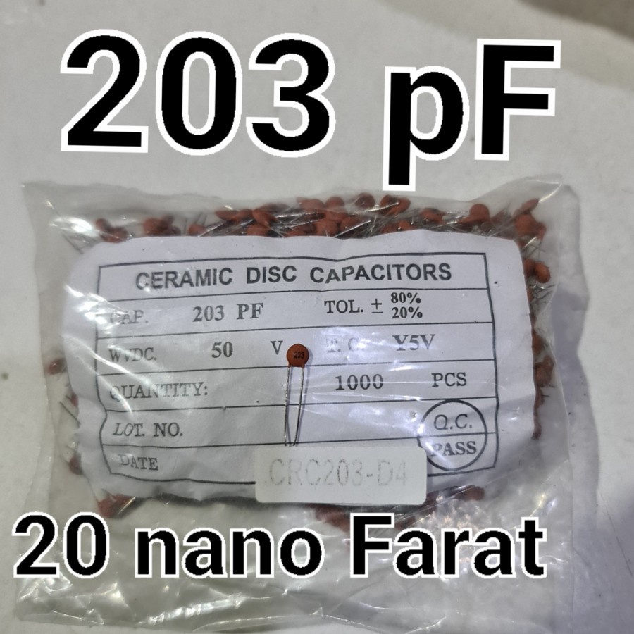 Kapasitor Capasitor Keramik Ceramic 203 20nf 20 nf 473 101 221 10 47