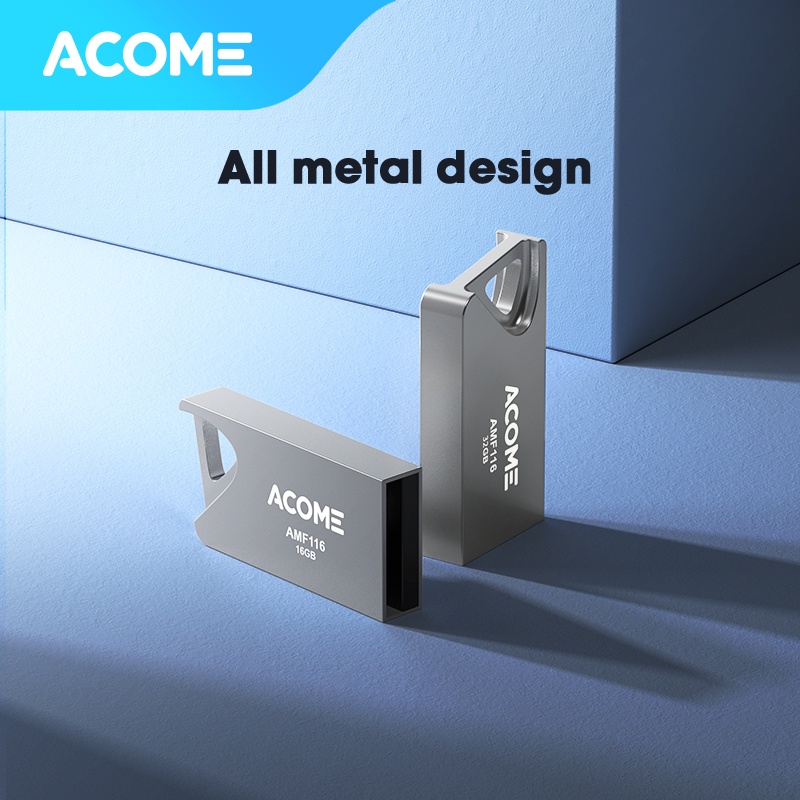 Acome Full Metal High Speed Flashdisk Memory 16GB 32GB Garansi Resmi 1 Tahun seri AMF