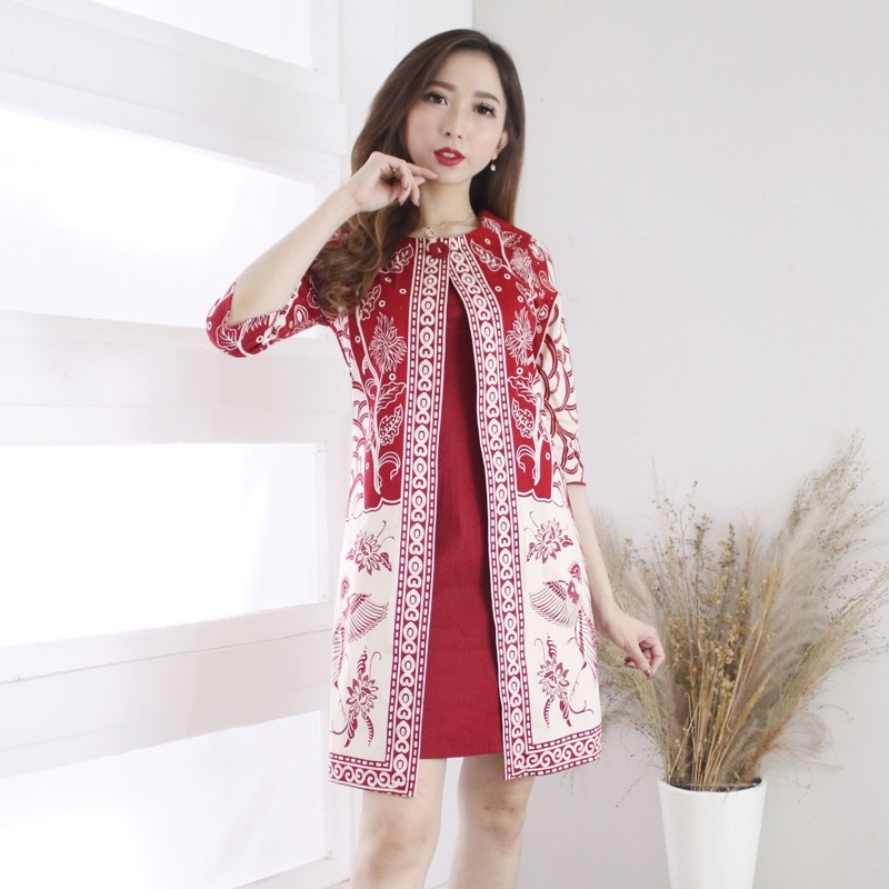 Dress Batik 252 HT / Dress Batik Wanita Modern Jumbo