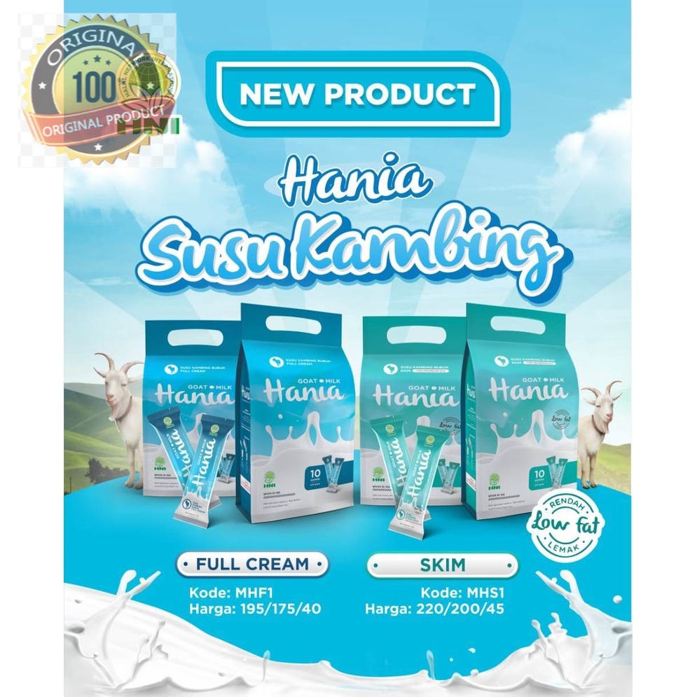 

[COD] New Susu Kambing EGM HANIA Tanpa Gula Ori untuk DIET
