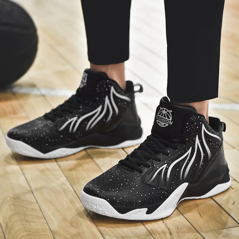 Sepatu basket laki-laki Basketball Shoes Boys Big Shoes Size 36-48 High Basketball Sneakers Men