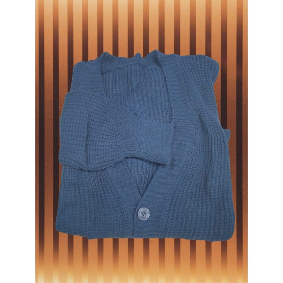 ARSY CARDY / CROP CARDY WANITA / Cardigan Crop / Cardy Rajut / Outer Wanita / Cardigan Rajut Wanita-DENIM