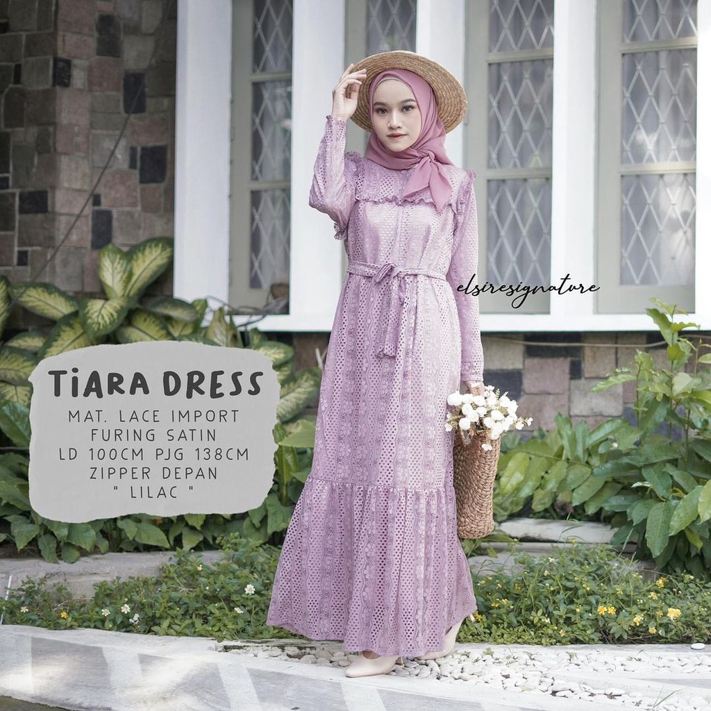 GAMIS BRUKAT TERBARU NADILA / GAUN BRIDESMAID MODERN / BUSUI / GAMIS LILAC / GAMIS KONDANGAN SYARI /