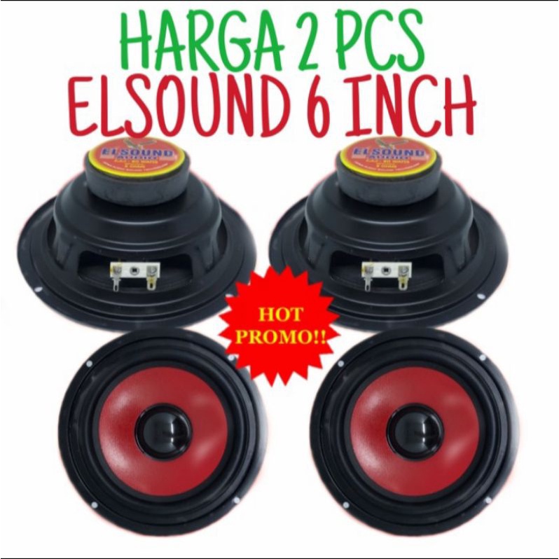 

promo pcs speaker elsound 6 inch 6 mkr merah 80 watt ORIGINAL 100%