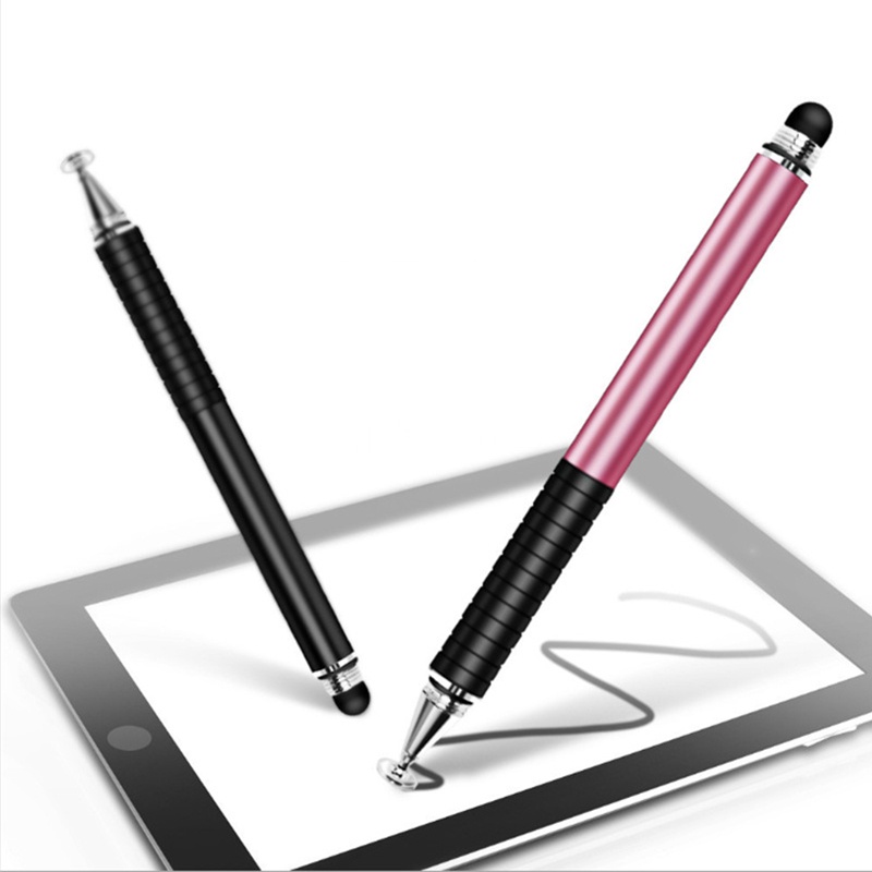 2 in 1 Fine Point Stylus Capacitive Touch Pen for Smartphone Tablet - ST-2008 - Black OMTA1RBK