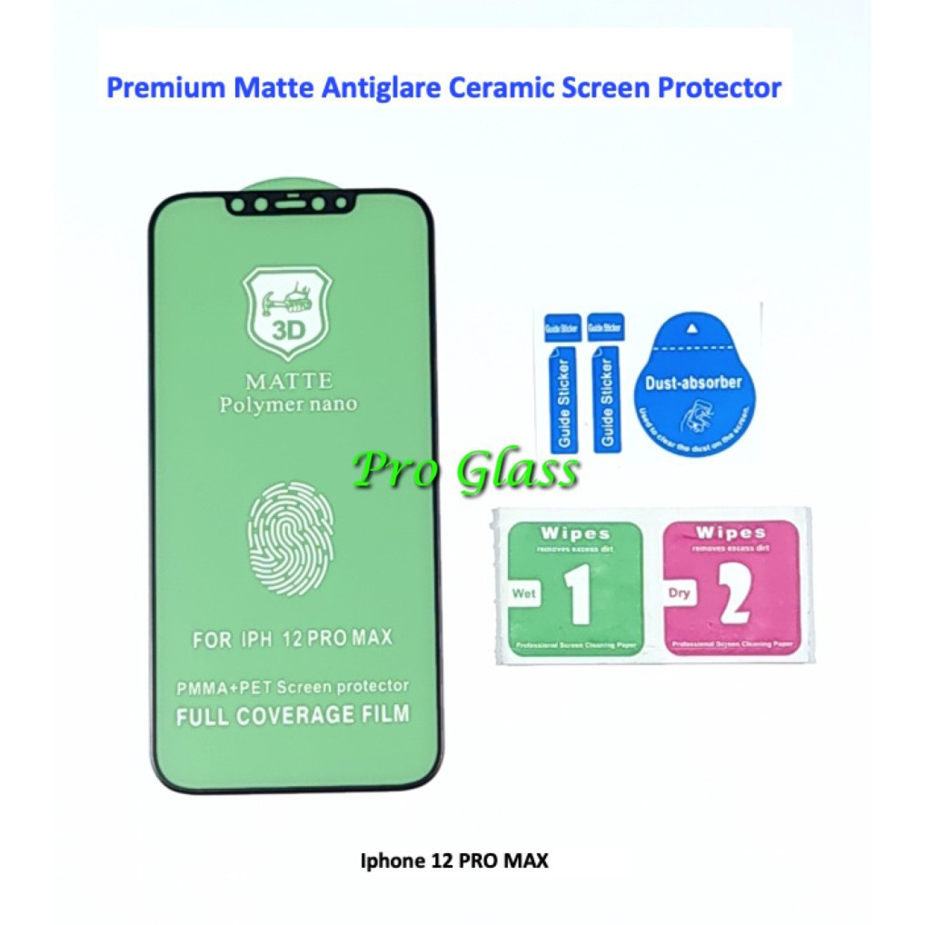 Iphone 12 / 12 Mini / 12 PRO / 12 PRO MAX Antiglare Shock Ceramic Premium Screen Protector