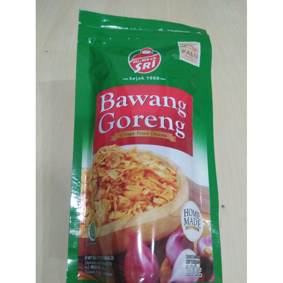 Bawang Goreng Hj Mbok Sri 100gr / Bawang Goreng Palu TERMURAH