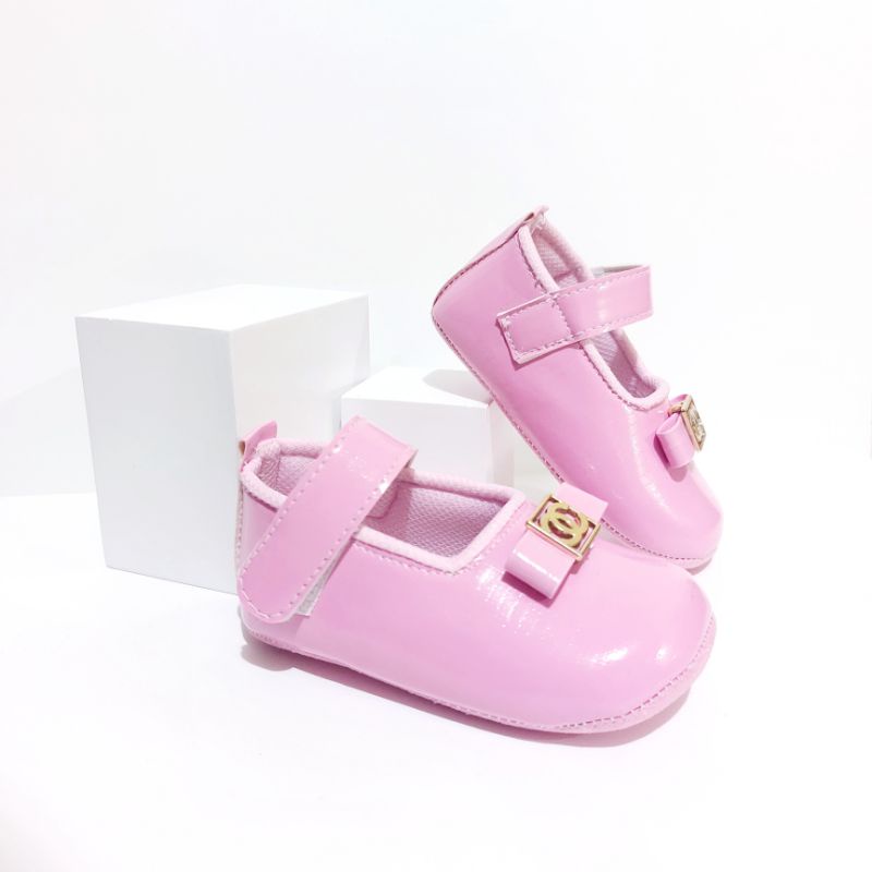 Fkids&amp;baby - Sepatu bayi prewalker / baby shoes gril - balet dianaa glosy