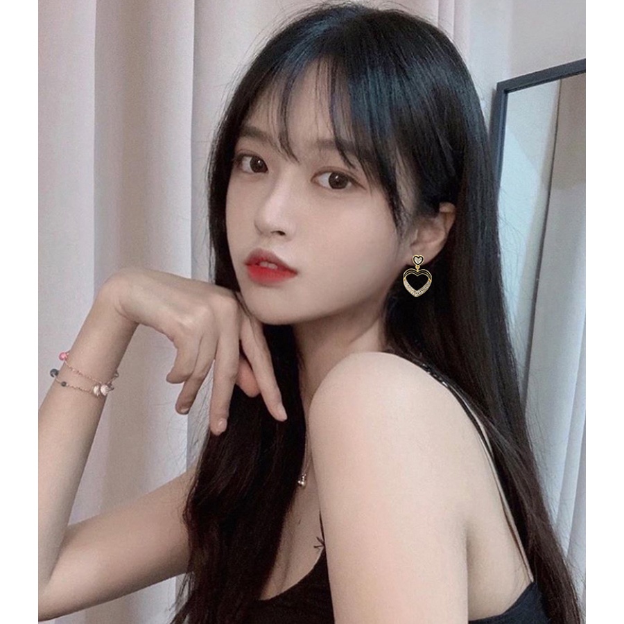 Anting 925 Silver Needle Gaya Korea Untuk Wanita