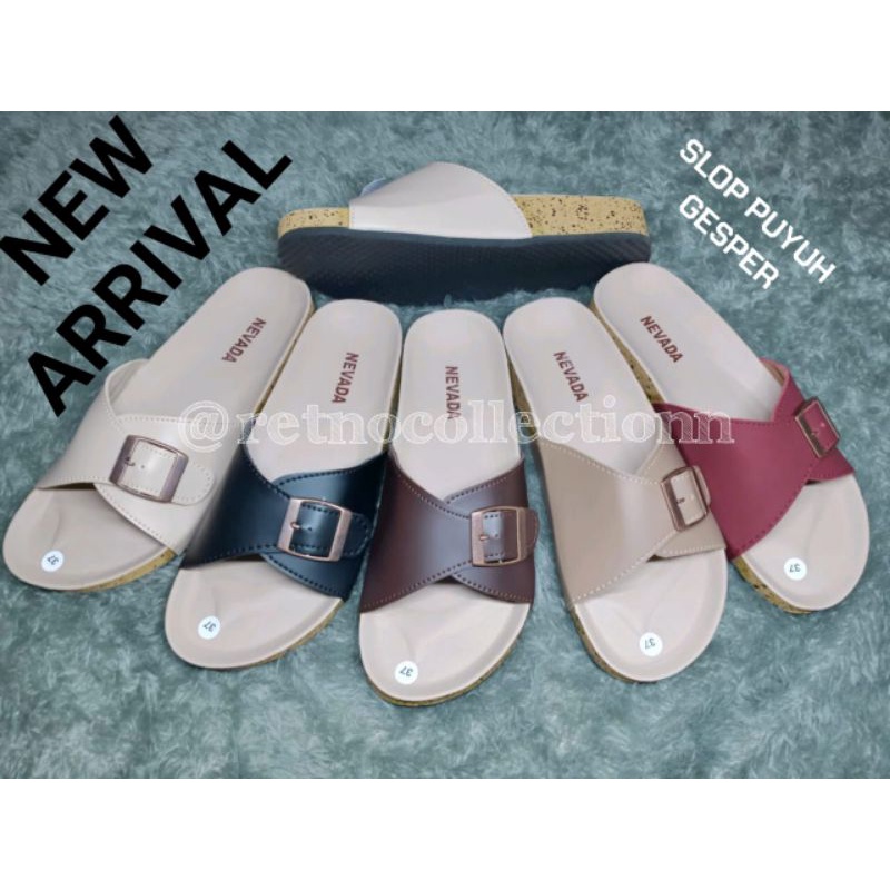 sandal wanita terbaru/ART KYARA/sandal puyuh wanita slop gesper