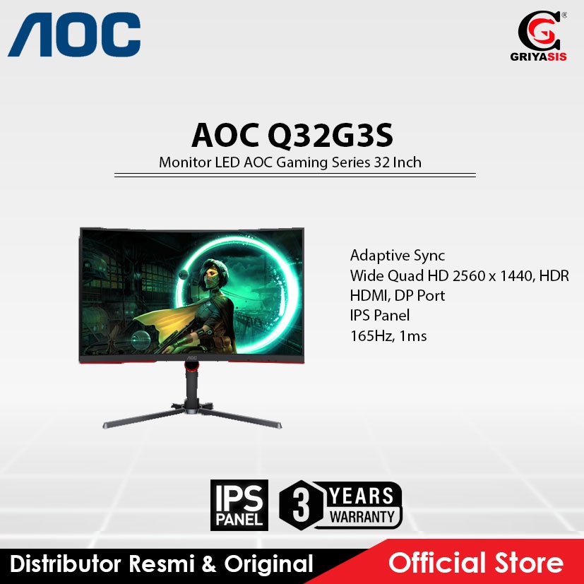 Monitor LED AOC Gaming Series 32 Inch Q32G3S