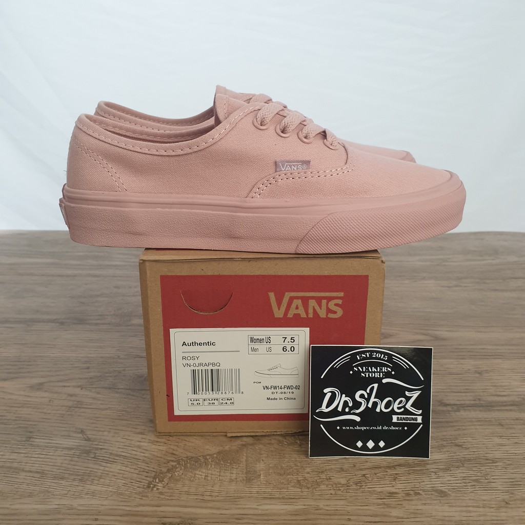  Sepatu  Vans  Authentic Pink  Rose dr shoez Shopee 