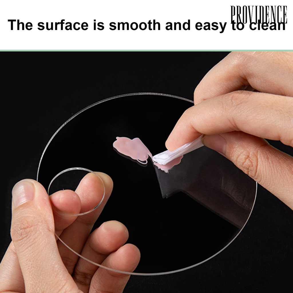 Providence 1Set Transparent Palette Easy to Clean Anti-compressive Acrylic Transparent Makeup Nail Palette for Personal Use