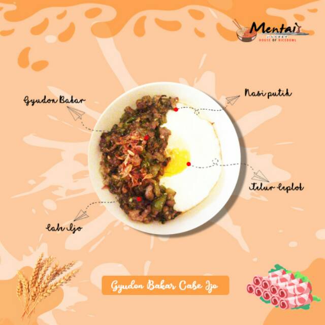 

Gyudon Cabe Ijo (Nasi) - Daging Sapi