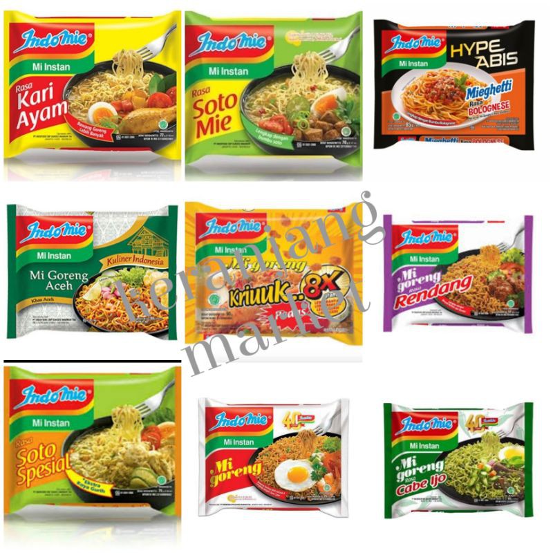 

keranjang market mie indomie aneka rasa