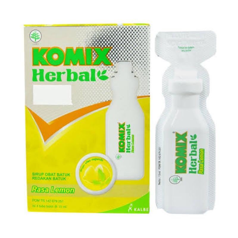 Komix herbal Syrup 15 ml isi 4 botol /Komix obat batuk herbal /Komix termurah