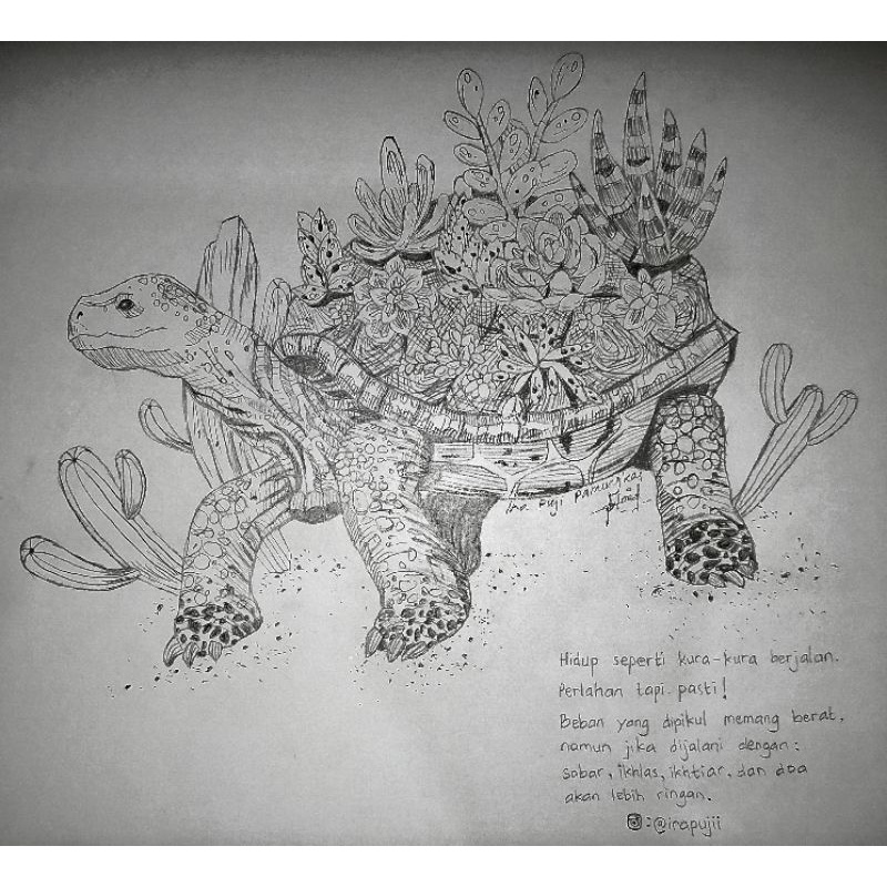 

Sketsa Gambar "Turtle" Black and White