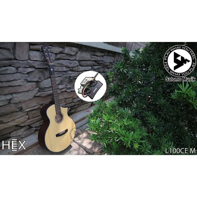 Gitar Akustik Acoustic Elektrik Electric Hex L100 Ce M