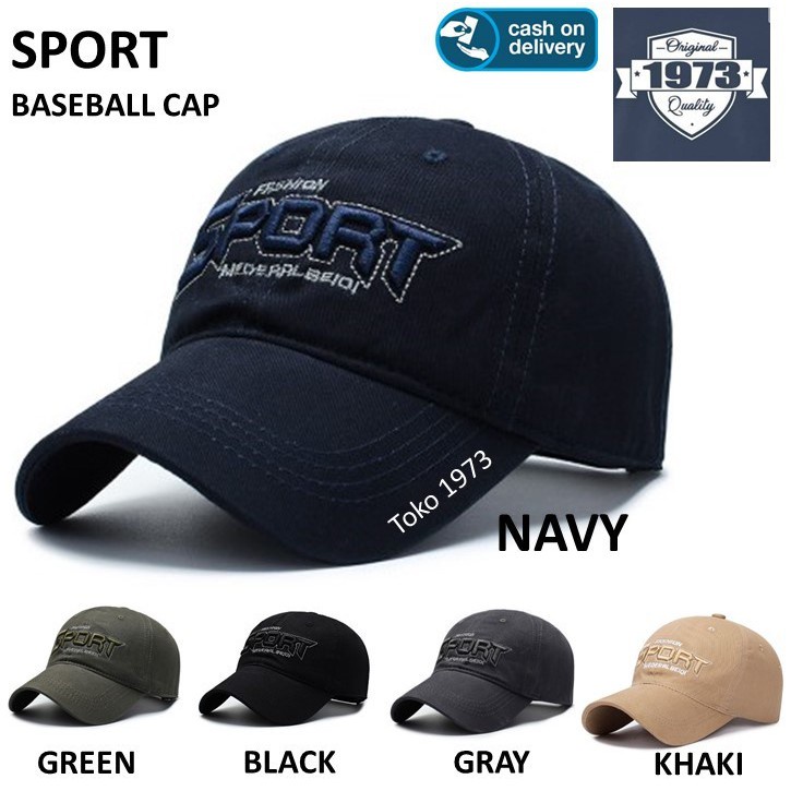 Termurah-COD-Topi Dewasa / Topi Cewek Cowok / Topi Basee Bal SP743 Baseball Cap : Sport Embro