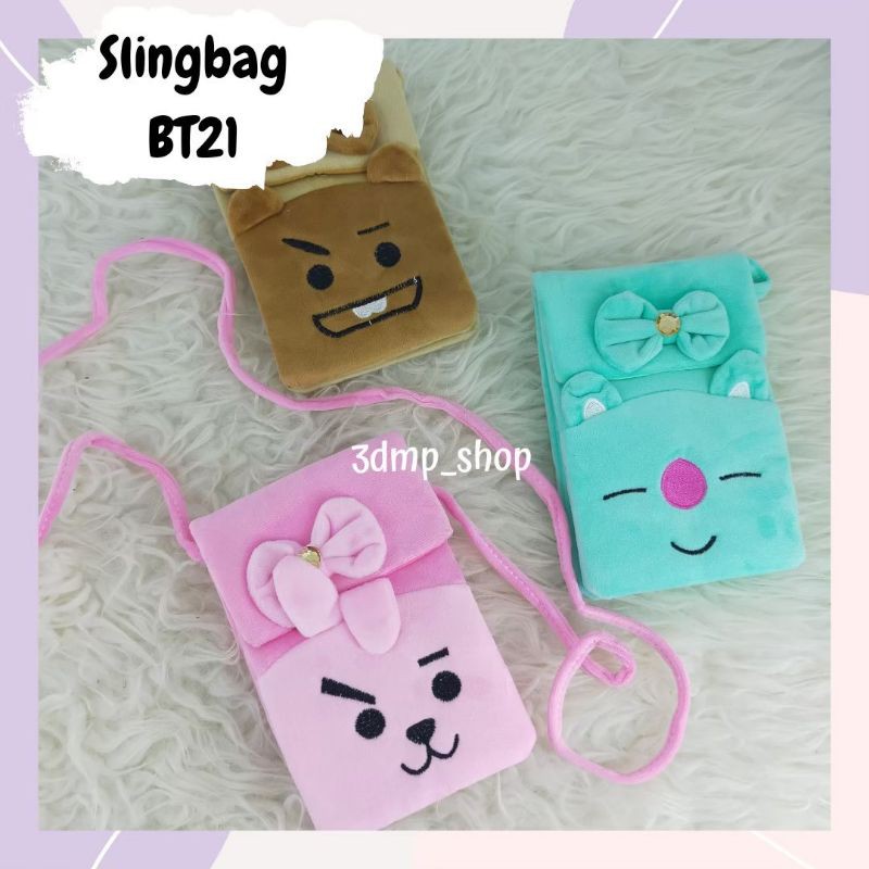 tas selempang slingbag bts bt21 cooky tata koya chimmy shooky sling bag