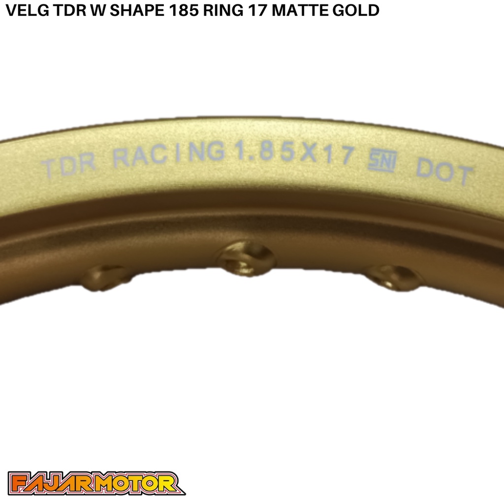 TDR RIM VELG W SHAPE 185 VELK PELEG RING 17 GOLD MATTE RED