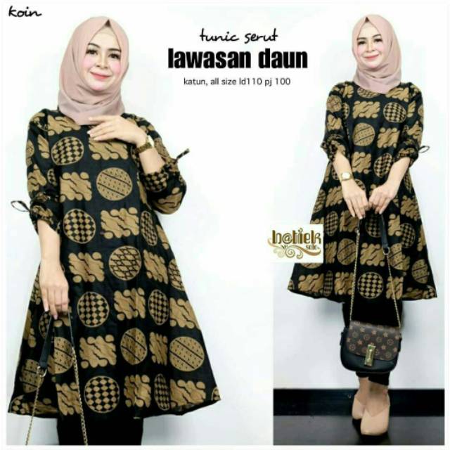 Terlaris SERUT GENES JELITA TUNIC NAVBOR YELBOR WHITBOR CREAMBOR TUNIK BATIK MODERN HRB030 DOLBI DOB