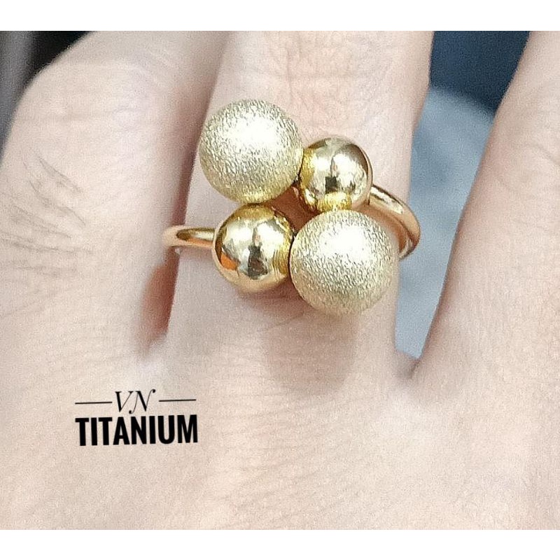 Titanium cincin wanita cantik s122