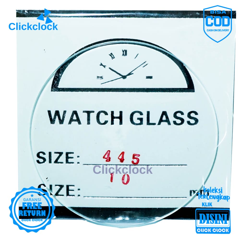 Kaca Jam Kaca Bahan Watch Glass PNC-445 Murah 4,45 cm