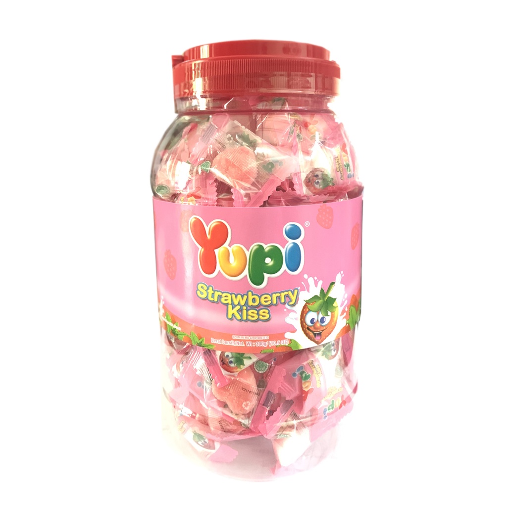 

Yupi Strawberry Kiss Jar 300 gr