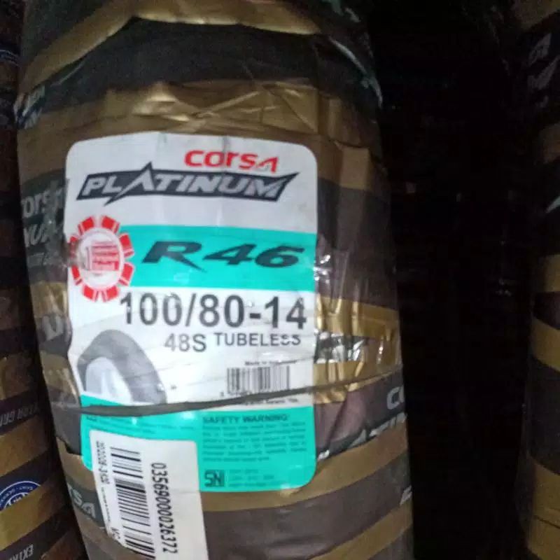 ban Corsa r46 ring 14 ukuran 100-80/14 soft compound