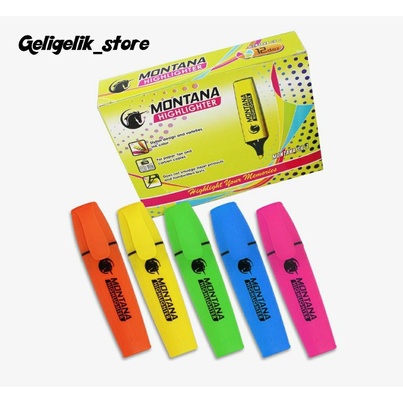 

HIGHLIGHTER COLOUR MONTANA SH-1 / STABILO WARNA