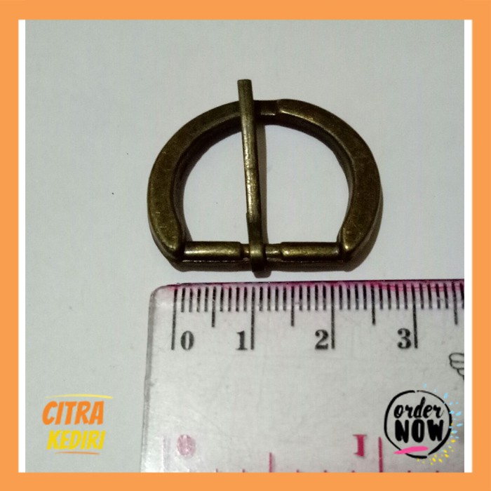 Ring Kepala Gesper Coklat bakar 2 cm - Gesper Rol