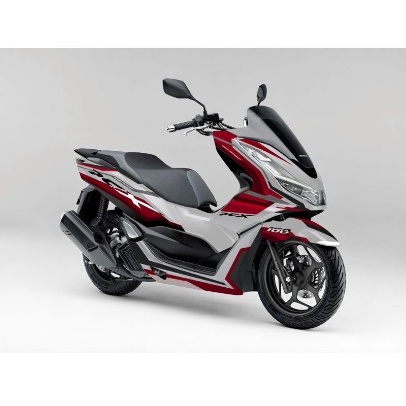 STICKER DECAL HONDA PCX 160 WHITE RED METALIC