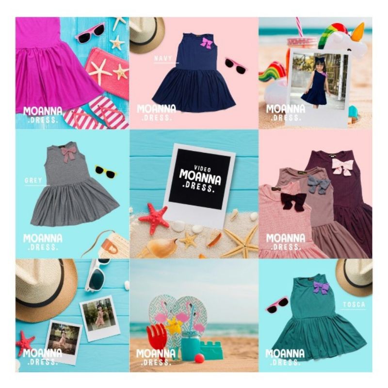 DRESS ANAK PEREMPUAN MOANA DRESS by kakay kids