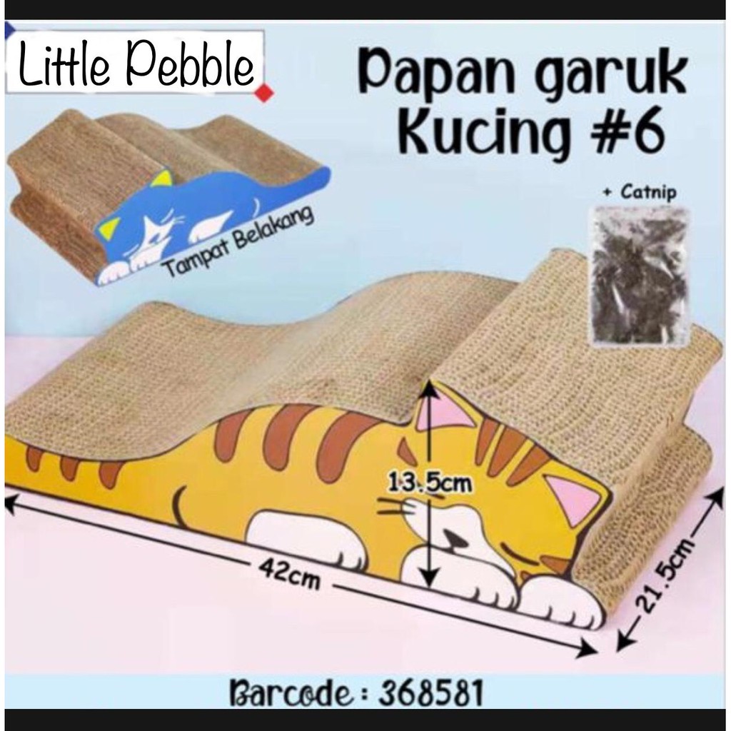 369581 Papan Garuk Cakaran Kucing #6 Cat Scratcher + Catnip