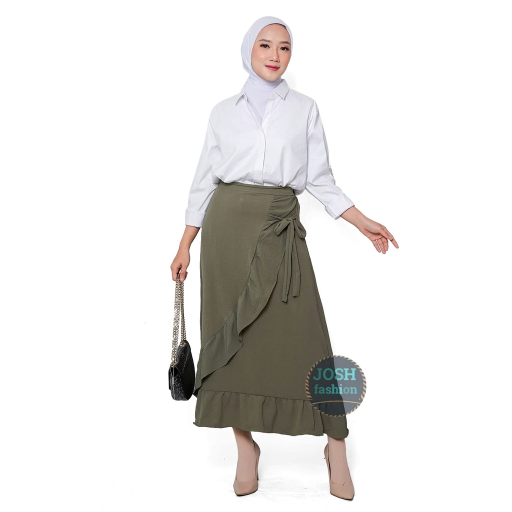 LESLEY SKIRT CRINGCLE//ROK RUMBAY TERBARU//ROK REMPEL WANITA