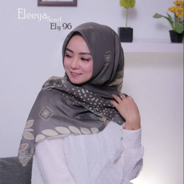 HIJAB SEGIEMPAT MOTIF ELY 96 || Eleeya Scarf