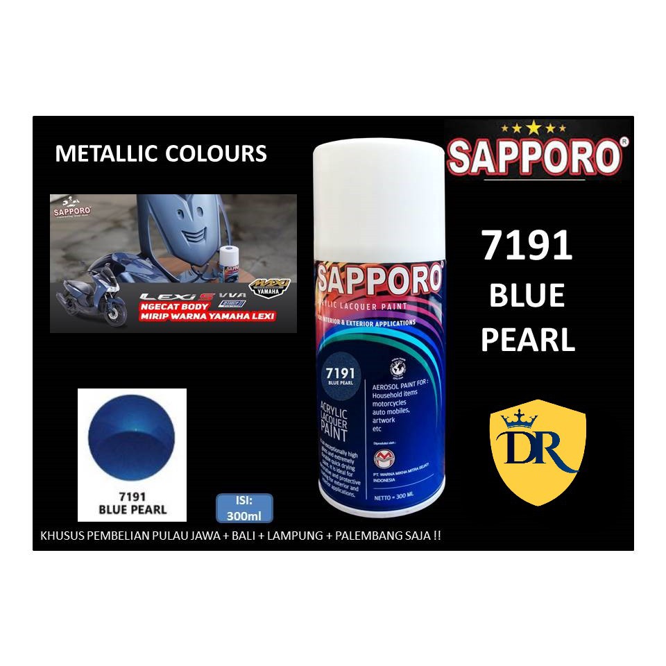 Cat Semprot BLUE PEARL 7191 Biru Sapporo Spray Pylox Pilox 300 ML