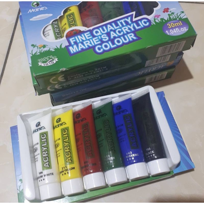 

cat acrylic maries 6x 30ml