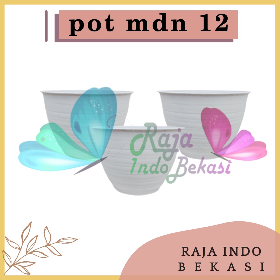 Pot Tawon 12 Putih Pot Tawon Mdn - Pot Plastik 12cm Vas Pot Bunga Tawon Bulat - Pot Bunga Aglonema