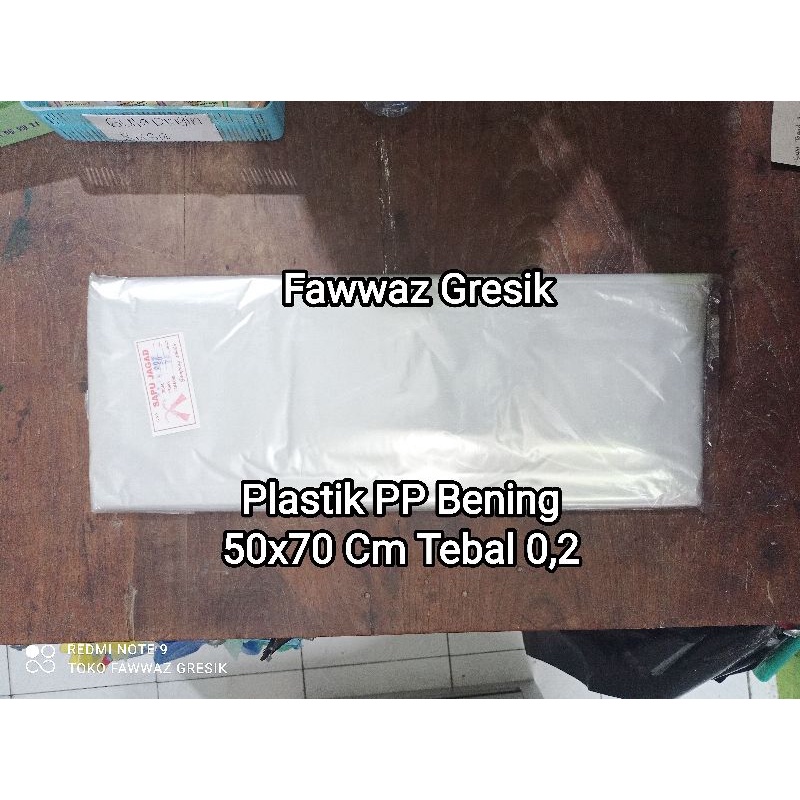 Plastik Laundry PP Bening Tebal 02 - 50x70 cm isi 100 Pcs - Plastik Baju PP - Plastik Laundry Besar - Kantong Plastik Laundry