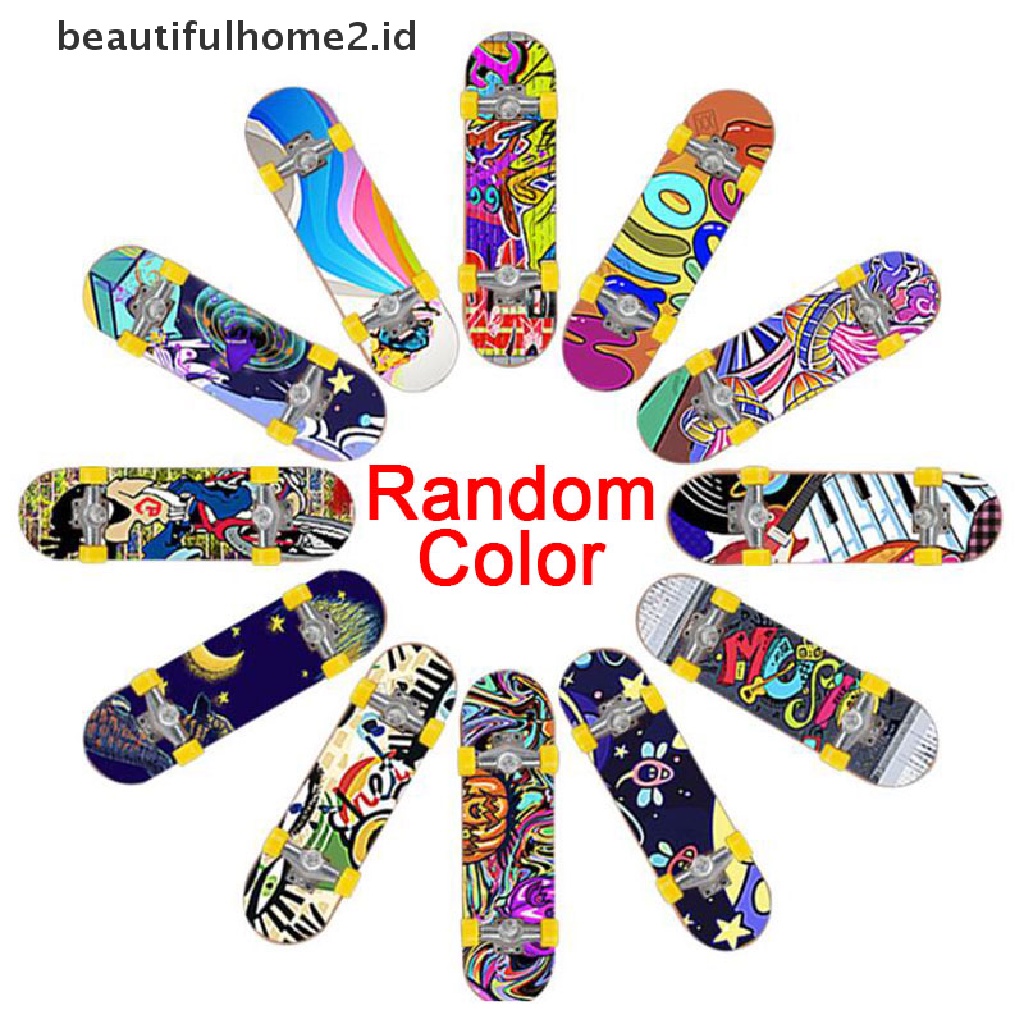 (Beautifulhome2.Id) 1pc Mainan Skateboard Jari Mini Untuk Anak Laki-Laki / Perempuan