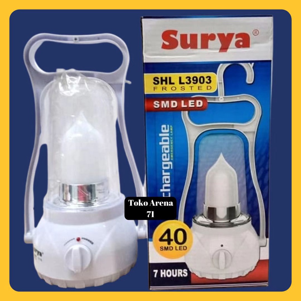 Lampu Emergency LED Surya SHL L 3903 / L-3903 / L3903 Frosted 40 SMD LED