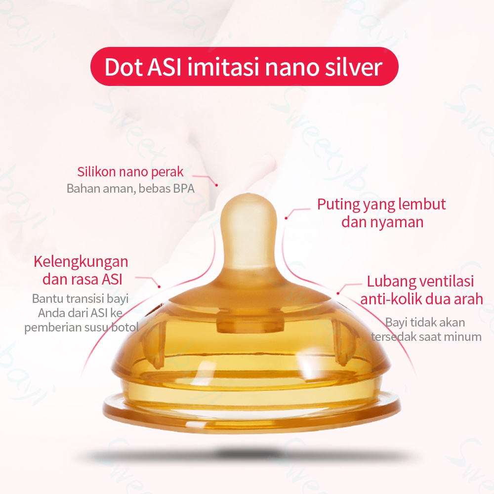 Piko silikon puting botol aksesoris dot bayi