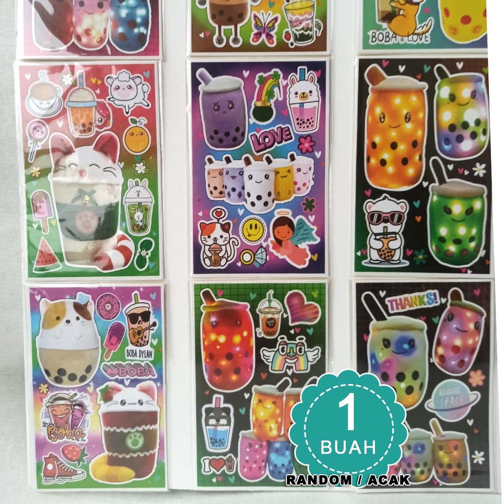 

Mainan anak Sticker Murah - STICKER BOBA SATUAN - random - STICKER BOBA SATUAN 1pc
