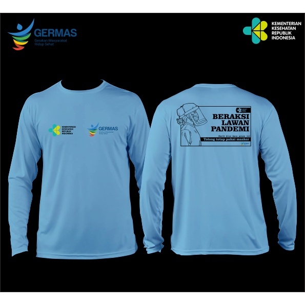 Kaos Vaksinator SATGAS COVID 19 KEMENTERIAN KESEHATAN REPUBLIK INDONESIA Panjang