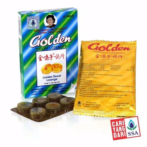 Permen Golden Throath 12  Tablet Permen Batuk Pelega Tenggorokan Golden Trut