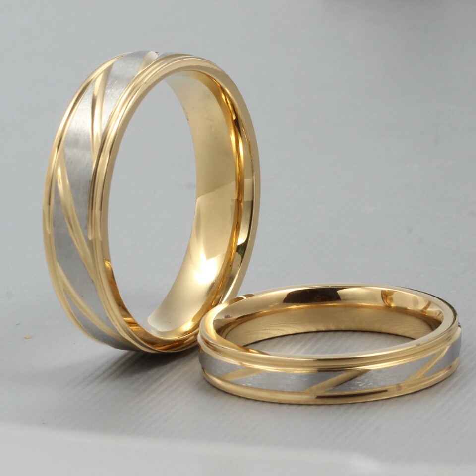 [OBRAL / SALE] Cincin Couple Titanium / Cincin Nikah titanium / Cincin Nikah Couple C015 warna EMAS