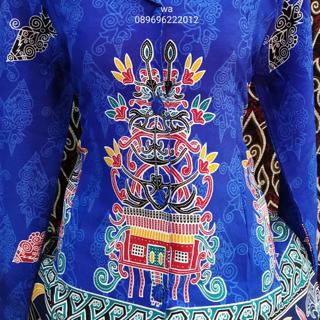 Baju Batik Kalteng Perempuan Lengan Panjang Shopee Indonesia